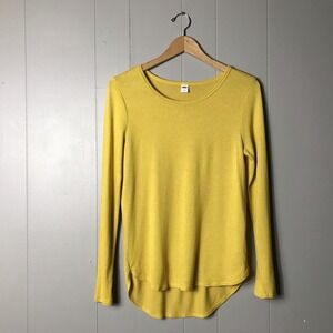 OLD NAVY GOLDEN LANTERN VISCOSE BLEND PLUSH TEE LONG SLEEVE WOMENS SIZE SMALL